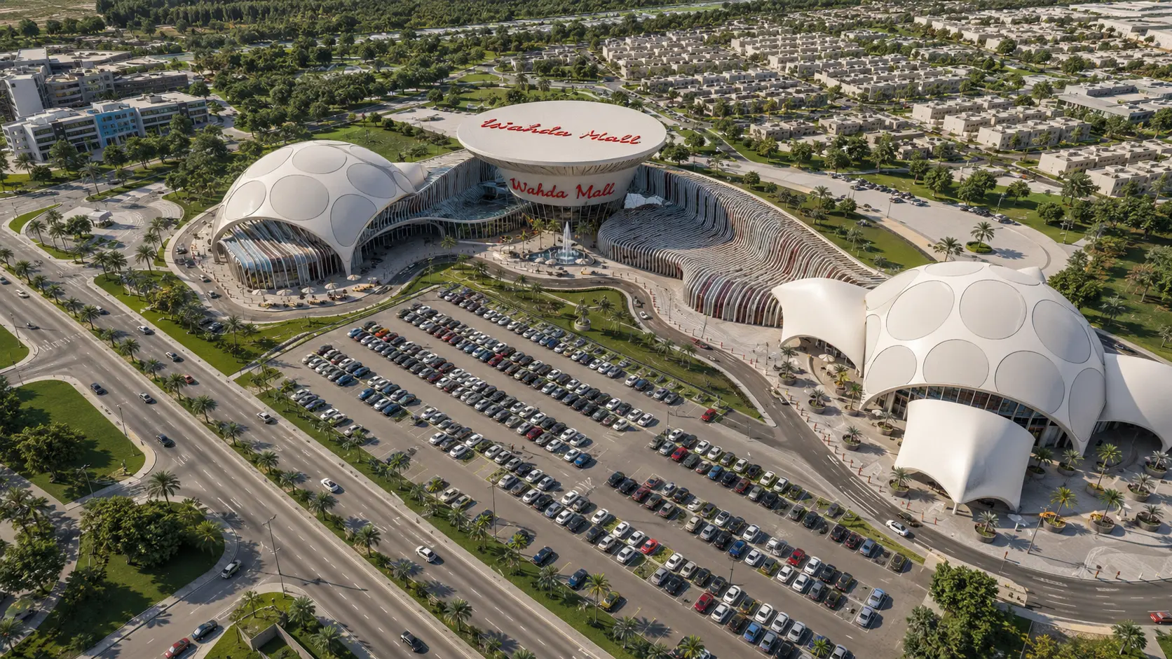 Aerial render of Isicholo Mall and its surrounding streets